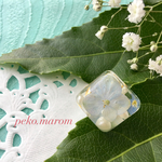 涼しげ紫陽花♡押し花リング