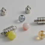  アクセサリー パーツ マグネット式留め金 クラスプ 大判 銀 5個 20mm  [4582434323505]