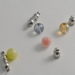 アクセサリー パーツ マグネット式留め金 クラスプ カシメ 銀 5個 17mm [4582434323482]
