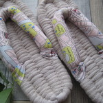 布ぞうり：麻綿混ニット地street map２５ｃｍ＊gacktingさま専用＊