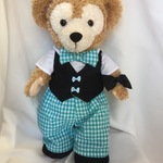 ご予約品*水色チェック柄のお洋服*ダッフィー シェリーメイ*