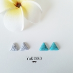 Simple三角-ターコイズ-イヤリング