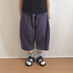 【受注製作】ワイドなバルーンパンツ リネン ネイビーパープル