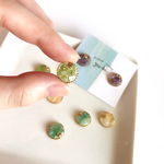 シンプル天然石ピアス