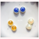 人魚姫の宝石 小粒クリスタルフラワーピアス&イヤリング