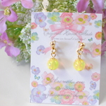 京都オパールクリスタルタイプ♡金糸雀♡ピアス