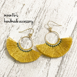 ボヘミアンフリンジピアス Mustard
