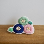 北欧 お花 刺繍 ブローチ 5