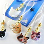 【送料無料】ウチの子ストラップ　愛猫様＆愛犬様　★顔バージョン★　オーダーメイド