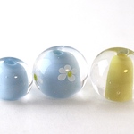 【アウトレット品】　小花とシンプル玉　3個セット