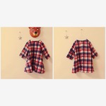 【m様オーダー品】リネンチェックワンピース　110&130