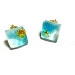 ガラスタイル夏ピアス