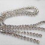 261★ラインストーンチェーン★50cm★クリスタル色★3mm★SS12