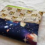 宇宙柄×トラ柄 ポーチ