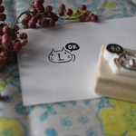 消しゴムはんこ◆ねこさんの「ＯＫ」はんこ◆送料無料