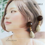 No.S612 ドイツビーズ✪︎大人ブラウン ピアス