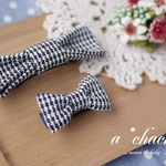 再々......販 ♡【親子おそろい...*】千鳥格子 りぼんhair accessory*