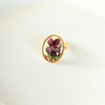 【再販】ヴィンテージ★紫すみれのお花のリング