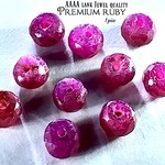 【宝石質4Aランク✧】極上ルビー!!【濃厚色✧美しいカットの煌めき!!】直径約4mm・ロンデルシェイプ【１石】セット【宝石商・直輸入石✧インド産】
