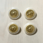 ANTIQUE GOLD PEARL WHITE BUTTON CABOCHON PARTS