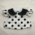 big dot×black sleeve bib