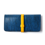 アルゼンチンレザー   2Color 長財布  -Indigo Blue × Mustard Yellow-