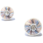 ＜Stella～遊び好きの星～＞刺繍ピアス◎夜と朝の間色◎シルバー◎2way★ロングポスト/アレルギー対応変更可能
