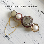 1点もの♡woodパールGOLDチェーン