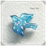 青い鳥のブローチ