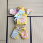オビツ11 甚平（桜と疋田水玉文様）②