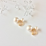 コットンパールのノンホールピアス