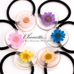 ドライフラワー封入 レジンのヘアゴム 6color h-310　2000円以上で送料無料！
