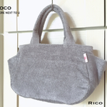 （13）SALE　20%OFF！Ricoシリーズ   コットンパイル〈シルバーグレー〉×11号帆布 〈生成り〉　Sサイズ