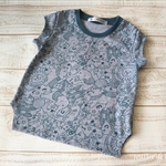 【e様オーダー品】【size90】小袖Ｔシャツ〈アニマルサーカス柄〉　