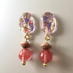 ドライフラワーレジンピアス