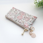 【訳あり】LIBERTY  Felicite　フェリシテ　あずきミルク　つや有りビニコの中布・仕切りポケット付きminiポーチ　◇◆コインケース・キーケースにも♪