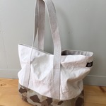 帆布&迷彩 楕円底トートバックLサイズ ベージュ 送料0円