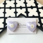 ひと粒かすみ草のピアス・イヤリング /  パープル