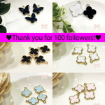 ◆感謝100セール◆ヴァンクリーフ風チャームお得な6セット21個入り！30%offで◆クローバー・バタフライ