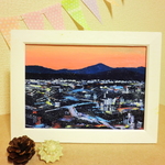 油絵原画『夜景』　額縁付き