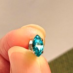 涼しげなSWAROVSKIのピアス🎵(ライトターコイズ)      