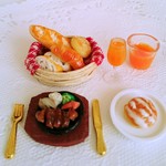 ステーキランチ☆ミニチュアフード