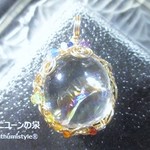 レインボークォーツペンダント（ワイヤーアートジュエリー☆ワイヤーアクセサリー☆ワイヤーラッピング天然石ネックレス）