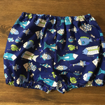 SALE80〜90㎝ネイビーお魚柄かぼちゃパンツ