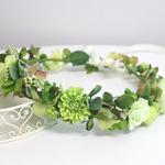 12　【在庫限り】グリーン　花冠　＊送料無料＊