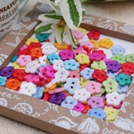 【#226】30個　10mm (小）　ボタン 手芸用　お花　アソート