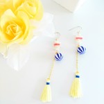 夏 ☆ yellow タッセル ☆ ピアス