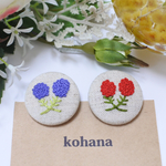 ムスカリ / ストロベリーキャンドル    刺繍