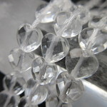 Aグレード/天然水晶・ハートカット/size(8㎜)/1set(10玉)/No4152-T/純粋と浄化を象徴する万能パワーストーン ４月の誕生石です