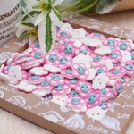  ＃４３　12mm ボタン　手芸　お花　ピンク　１０個 